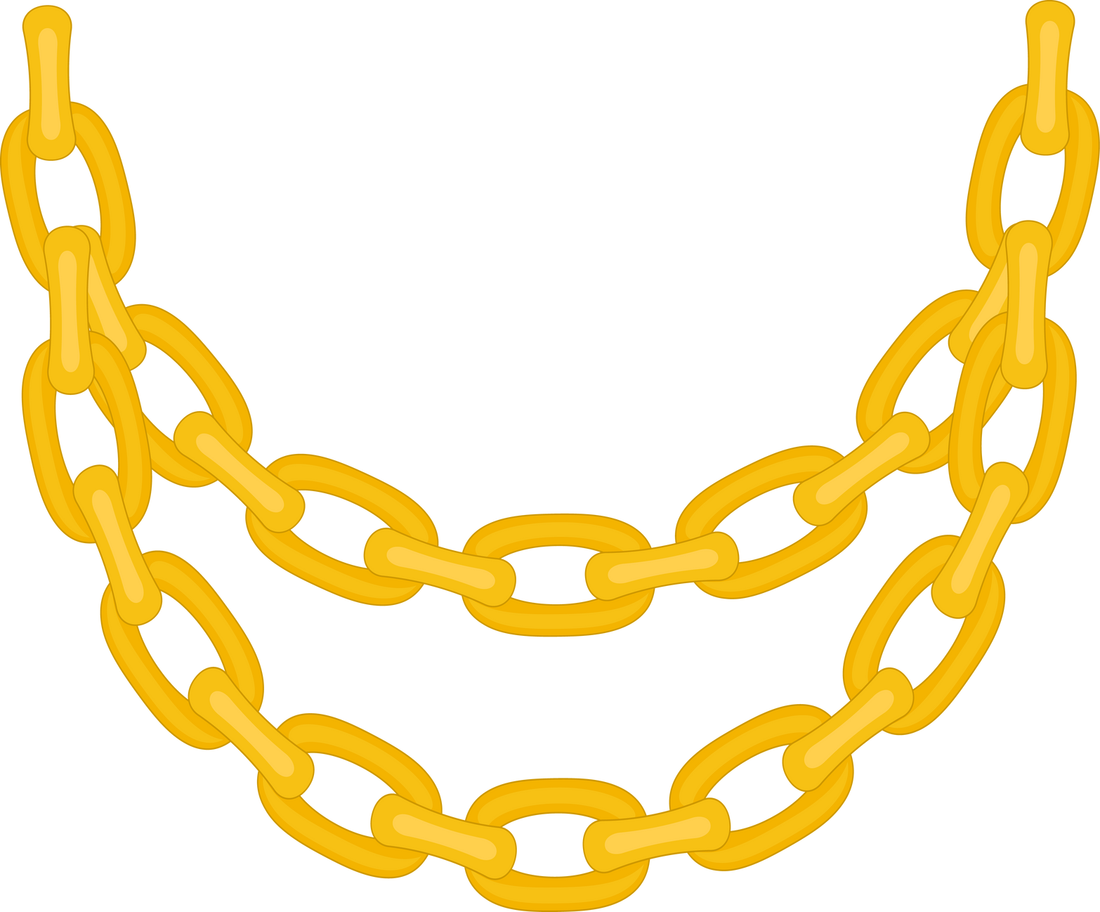 golden chain decor beauty icon